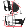 Spec-D Tuning 07-13 ChevySilverado Chrm Cvr TwngMirrors, Pwr Htd, RMX-SIV07G3GLEDHP-FS RMX-SIV07G3GLEDHP-FS